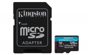 Card De Memorie  Kingston 128GB Class 10 + Adaptor, Black