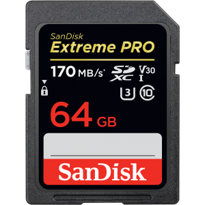 Card De Memorie Sandisk Extreme PRO 64GB Clasa 10, Black