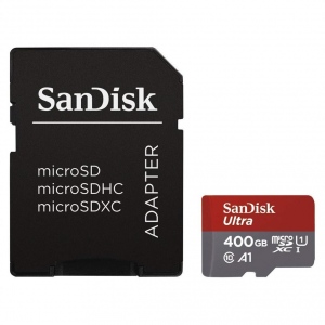 Card De Memorie Sandisk ULTRA ANDROID microSDXC 400 GB 100MB/s A1 Cl.10 UHS-I + ADAPTER