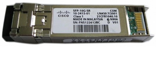 Cisco SFP-10G-SR= Transceiverul dispune de un cablu de tipul MMF, de o distanta de operare de maximum 300 metri, dimensiuni de 8.5 x 13.4 x 56.5 mm si o gruetate de 0.075 kilograme. Consumul este de 1 W. | 300 m, MMF, 1 W, 0-70 grade C. | Transceiver Cisc