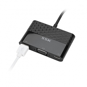 Adaptor SSK SHU-C025 USB 3.0 Type-C catre VGA/USB Type-C/USB Type-A