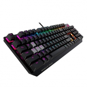 Tastatura Cu Fir   Asus Gaming ROG Strix Scope Deluxe switch-uri Cherry MX Red, Iluminata, Led Multicolor,  Neagra 