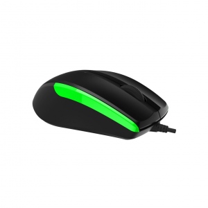 Mouse Cu Fir Delux M321 Negru-Verde