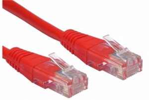 CABLU UTP Patch cord cat. 5E -  0.5 m, red Spacer 
