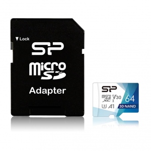 Card De Memorie Silicon Power Pro 64GB + Adapter, Blue 
