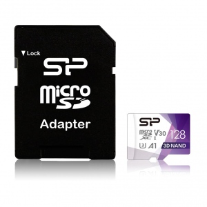 Card memorie Silicon Power Superior Pro Micro SDXC 128GB +Adapter, Violet