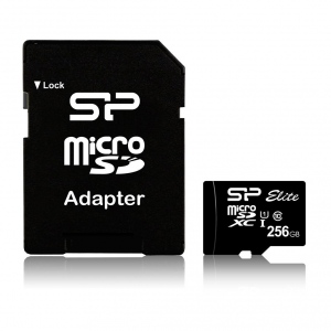 Card De Memorie Silicon Power Micro SDXC 256GB Class 10 + Adaptor Black