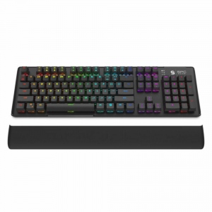 Tastatura Cu Fir SPC Gear GK550 Omnis Kailh Blue, Iluminata, Led Multicolor, Neagra