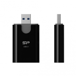Card Reader Silicon Power Combo USB 3.1 microSD and SD, Black