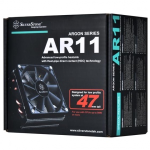 Silverstone Argon CPU cooler SST-AR11, Low Profile, 92mm PWM, Intel