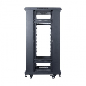 Rack START.LAN Stand Alone 19 inch 22U 600x800mm black (smoky-gray glass front door)