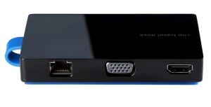 DOCKING Station HP HP, conectare PC USB 3.0, USB 3.0 x 1, porturi video VGA x 1 | HDMI x 1, RJ-45, negru, 