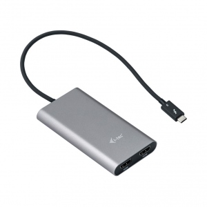 i-tec THUNDERBOLT 3 Dual HDMI adaptor video 2x4K 60Hz pt laptop È™i tablete MacOS