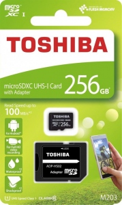 Card De Memorie Toshiba Micro SDXC 256GB M203 Clasa 10 UHS-I + Adaptor