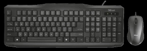 Kit Tastatura + Mouse Cu Fir Trust Wired Classic, Black