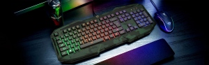 Tastatura Cu Fir Trust GXT 830-RW-C Avonn, Iluminata, Led Multicolor, Camo