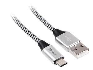 Cablu TRACER USB 2.0 TYPE-C A Male - C Male 1,0m negru È™i argintiu