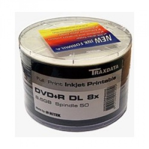 TRAXDATA DVD+R 8.5GB 8X DBLLAYER SP50 WHITE PRINT
