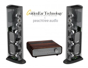 Sistem cu boxe Goldenear Triton One si amplificator stereo Peachtree Nova300