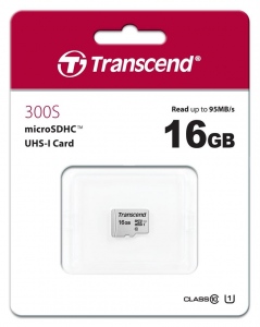 Card De Memorie Transcend Micro SDHC USD300S 16 GB Clasa 10 UHS-I U1 Up to 95MB/S
