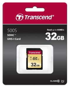 Card De Memorie Transcend SDHC 32GB Clasa 10 Black