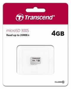 Card memorie Transcend 4GB MicroSDHC, Class 10, Silver