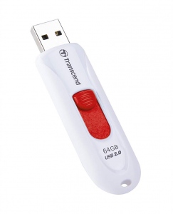 Memorie USB Transcend 64GB Jetflash 590 USB 2.0, White-Red