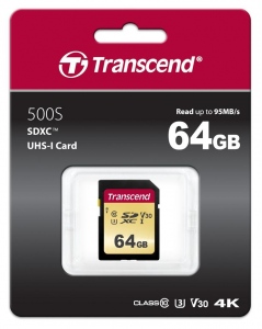 Card De Memorie Transcend SDXC 64GB Clasa 10 