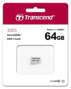 Card De Memorie Transcend micro SDXC 64GB Clasa 10 Silver