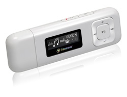 Transcend Digital Music Player 8GB MP-330 White - Recordable FM Radio with 20 station presets