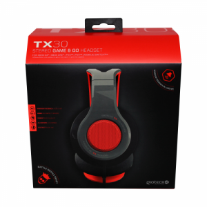 Gioteck - TX30 Stereo Game & Go Headset Red Grill for PS5, PS4, Xbox Series, Xbox One, Switch & Mobile MULT Multi-Platform