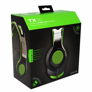 Gioteck - TX30 Stereo Game & Go Headset Green Grill for Xbox Series, Xbox One, PS5, PS4  & Mobile MULT Multi-Platform