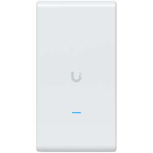 Ubiquiti U6-Mesh-Pro-EU Indoor/outdoor WiFi 6 AP with 4 spatial streams, an integrated super antenna, and a gigabit passthrough port