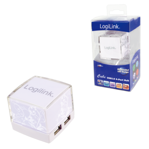LOGILINK - Hub USB 4-porturi 2.0 --Kostka-- alb
