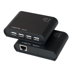 LOGILINK - USB 2.0 Extender with built-in 4-Port USB 2.0 Hub and Power Supply