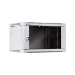  Rack Linkbasic wall-mounting cabinet 6U 600x600mm gri (glass front door)
