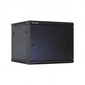  Rack Linkbasic wall-mounting cabinet 19-- 9U 600x600mm black (steel front door)
