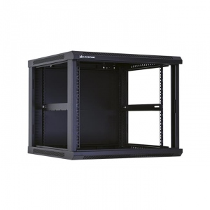  Rack Linkbasic wall-mounting cabinet 19-- 9U 600x600mm black (steel front door)