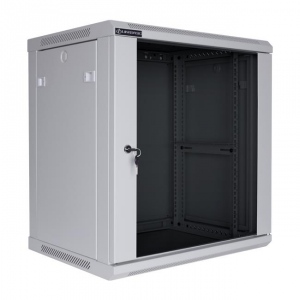  Rack Linkbasic wall-mounting cabinet 19-- 12U 600x600mm gri (glass front door)