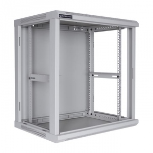 Rack Linkbasic wall-mounting cabinet 19-- 15U 600x600mm grey (glass front door)