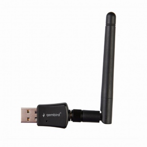 ADAPTOR RETEA GEMBIRD , extern, USB 2.0, suporta pana la 802.11n 300 Mbps, antena detasabila, 