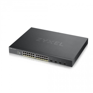 Switch Zyxel XGS1930-28HP | 24 x 10/100/1000 Mbps Mbit/s | 4 x 10 GB SFP+ | Web Management sau Nebula Cloud | PoE | Montabil in rack DA | Stacking DA