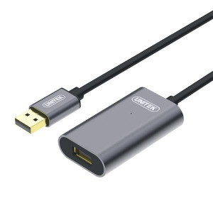 Unitek Cablu extensie activă USB 2.0., 5m,  Alu., Y-271